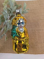 Vintage West Germany Glass Angel Holding Tree Ornament picture