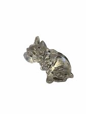 Antique Czech Frosted Glass French Bulldog Figurine - Unique & Textured picture