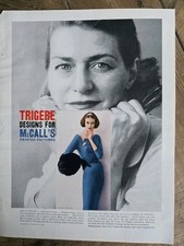 1956 Women's Trigere Designed McCall's Printed Patterns 3827 Vintage Fashion Ad  picture