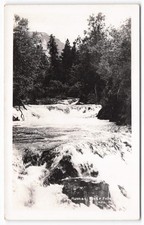 Vintage RPPC Russian River Falls Alaska Real Photo Postcard Kenai Peninsula picture