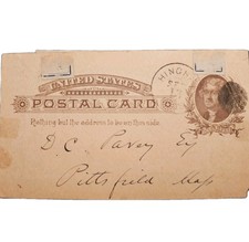 1886 John D. Long Signed Postal Card – Sec. of Navy, Spanish–American War picture