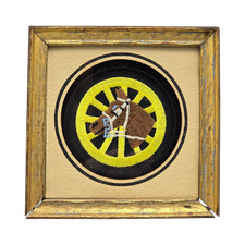 Framed Vintage New York Police Department (NYPD) Horse Wheel Traffic Badge Patch picture