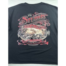 STURGIS 75th Black Hills Rally South Dakota Size XL Black T-Shirt 2015 Biker picture