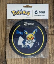 Ultra Rare Limited Pokemon ESA 2026 Embroidered Pikachu Astronaut Patch picture