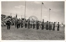 c1940s Cowboy Marching Band Teepee RPPC Photo Postcard COPY picture
