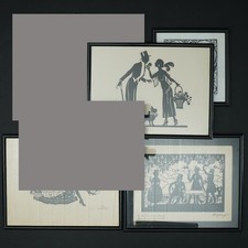4X Antique Papercut Eva Schönberg Anneliese Eisenhofer Hans Brasch 1.MIN picture