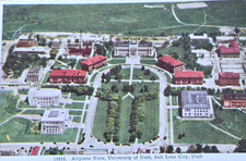 1940s University of Utah Salt Lake City Aerial View Vintage Postcard Utah picture