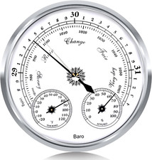 Outdoor Barometer Thermometer Hygrometer Weather Station Wall Mount 5in picture