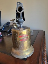 🔥Vintage Turner Brass Works Blow Torch No 30 AT Red Wood Handle USA picture
