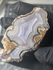 Stunning Laguna Agate Specimen Face Polished Banded Mexico picture
