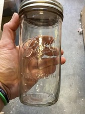 vintage ball wide mouth jar With Lid Good Condition picture