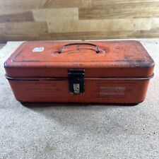 Vintage Union Steel USA Metal Tackle Tool Box Utility Chest Fishing Model 2011 picture