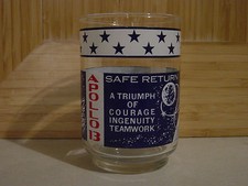Vintage Apollo 13 Safe Return Glass Juice Glass picture