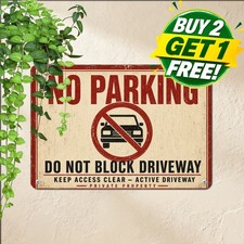 Heavy Duty Vehicle Entrance Keep Driveway Clear Plaque Metal Tin Sign 8x12 picture