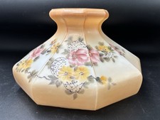 VTG Aladdin Coleman Quick-Lite Hand Painted 9 Panel Glass Lamp Shade 10