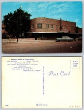 Bassett Lodge Range Cafe Nebraska Hotel Vintage Car Postcard picture