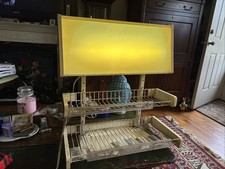 Vintage Illuminated Wire Rack Cigarette Shelf Display Advertising 21”x20”x9.5” picture