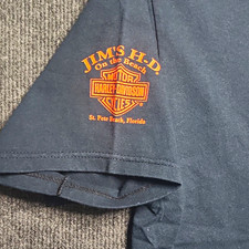 Vintage 2000 Harley Davidson Henley Shirt M Jim's HD St Pete Beach Florida 90s picture
