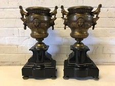 Antique French Bronze Sphinx Urns Palace Versailles Claude Ballin Garniture picture