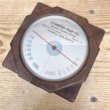 Vintage Deco Johnston Pump Co. Advertising Wall Thermometer picture