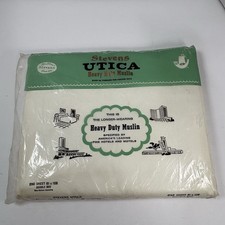 Vintage Steven’s Utica Muslin Bed Sheet Heavy Duty Double Bed 81x108 FAST SHIP picture