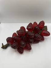 1960s Eames Retro Era RASPBERRY Lucite Acrylic Bunch Grape Driftwood Vine picture