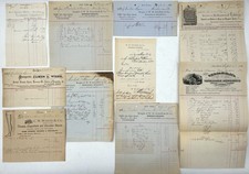 Antique Lot of (10) 1880's Receipts - Druggists, Braces Receipts, etc. #7 picture