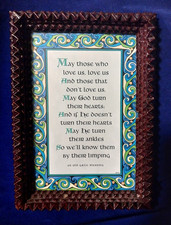 Antique Small Tramp Art Folk Art Chip Carved Picture Frame Red 6