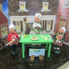 3 Byers Choice Cooks with table  $99 (Lot 139)  from 2013, 2011 and 2011 picture