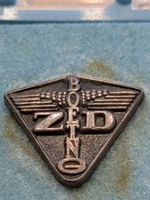Vintage 60s Boeing ZD Screw Back Pin Sterling Silver Aviation Memorabilia picture