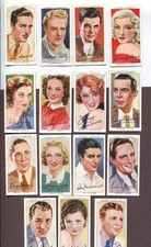 1938 JOHN PLAYER & SONS LTD. FILM STARS 3RD SERIES 50 TOBACCO CARD SET picture