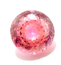 500 CT+ Flawless Natural Cambodia Pink Huge Zircon Round Cut Loose Gemstone picture