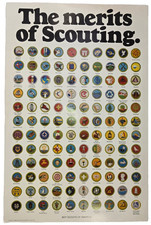 Scarce Vintage 1982 Boy Scouts of America Merits of Scouting Poster No 4517 picture