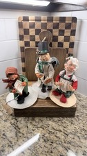 Vintage Annalee Carolers Lot 3 Christmas Dolls 1988 1991 USA Felt Figurines picture