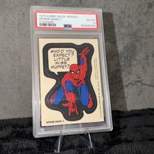 1975 Topps Marvel Comic Book Heroes Stickers Spider Man 1 PSA 4 1ST YEAR LOW POP picture