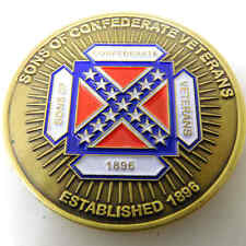 SONS OF CONFEDERATE VETERANS THOS V STRAIN JR 75 COMMANDER CHALLENGE COIN picture