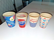 Vtg 1950s-1970s Pepsi Cola Paper Cups - Lot of 4~  Unused Ex cond. picture