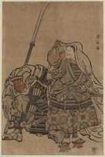 Photo:Japan Benkei and Ushiwakamaru Ukiyo-e Woodcut c1785 Torii Kiyonaga picture