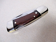 Vintage WESTERN USA 521 F BOBCAT Single Blade Wood Lockback Knife Knives picture