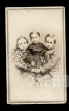 Mourning ID'd Schermerhorn Children 1860s CDV Photo Female Photographer Sad picture