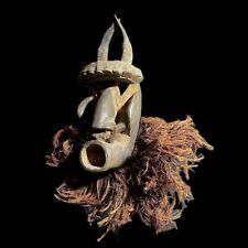 African mask antiques tribal art Face vintage Wood Carved Vintage 