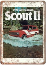 1978 International Scout II Vintage Auto Ad Retro Look Metal Sign AN3382 picture