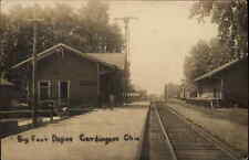 Cardington OH Big Four RR Train Depot Station c1910 Real Photo Postcard picture