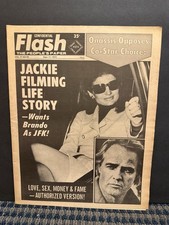 1973 Sept 11 Confidential Flash Newspaper, Marlon Brando, Jackie Kennedy (VRN10B picture