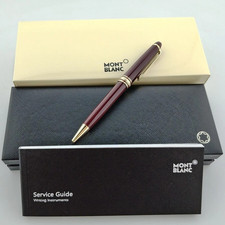Montblanc 164 Meisterstuck Red Burgundy Gold Ballpoint Pen Luxury Gift Box New picture