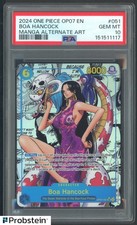 2024 One Piece Boa Hancock OP07 EN Manga Alternate Art PSA 10 GEM MINT picture