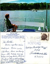 Burt Lake Michigan MI Boat Dock View Postcard picture