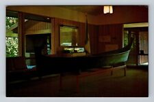 Astoria OR-Oregon, Fort Clatsop Natl Mem Indian Canoe Museum Vintage Postcard picture
