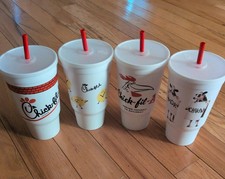 Chick-fil-A Collectible Classic Reusable Cup Set Of 4 BRAND NEW & UNUSED picture