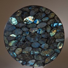 Polished Labradorite Mosaic Plate, Large Coaster (2 lbs) picture